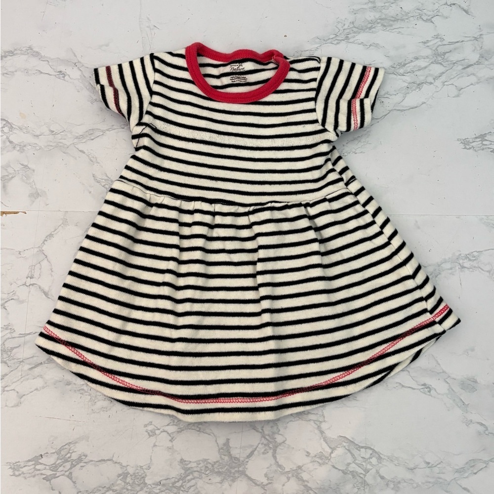 Touched By Nature Dress Toddler Girl 3-6 Month Striped Organic Cotton Spring​​